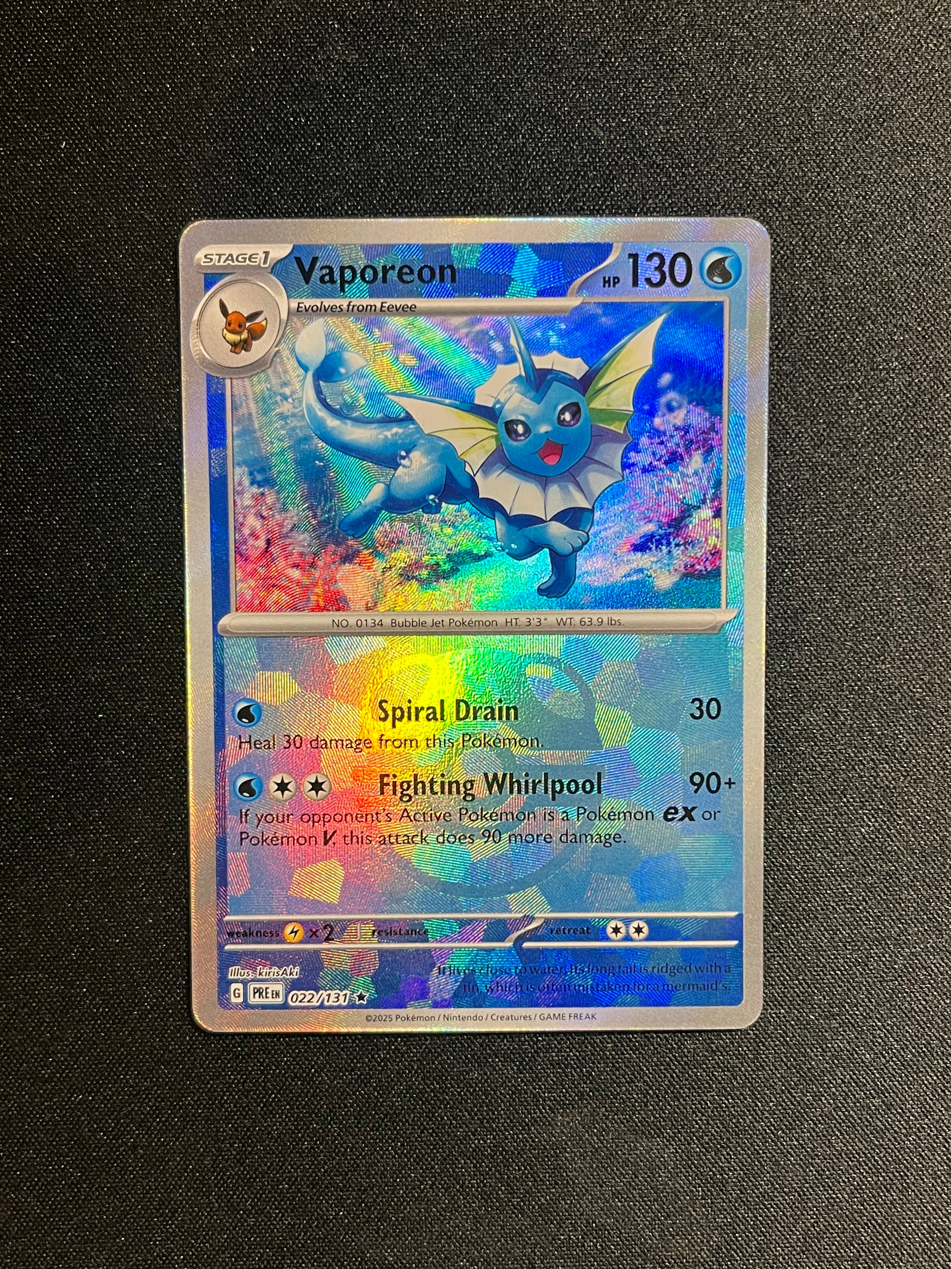 Vaporeon Reverse Holo Master Ball (022)